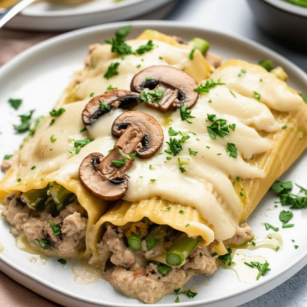 Asparagus Filled Manicotti image