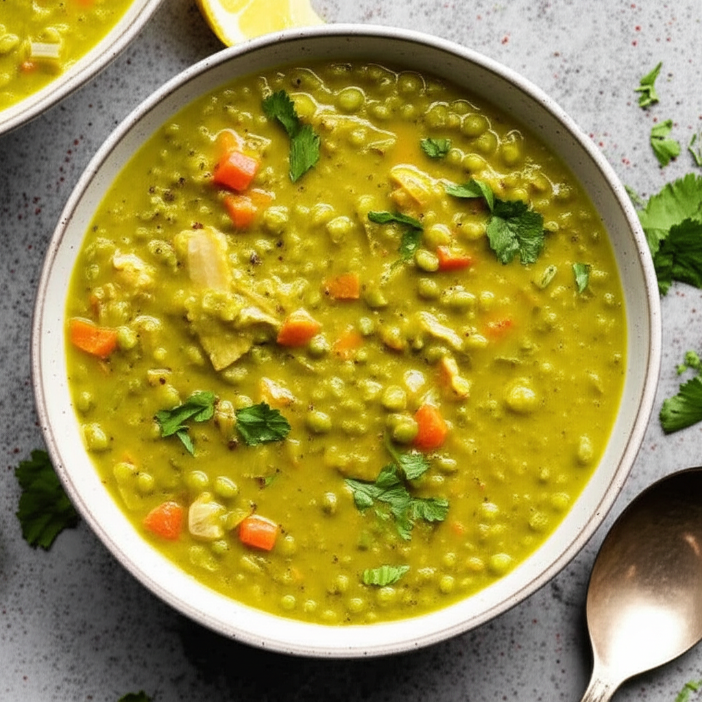 Green Split Pea Curry Soup image