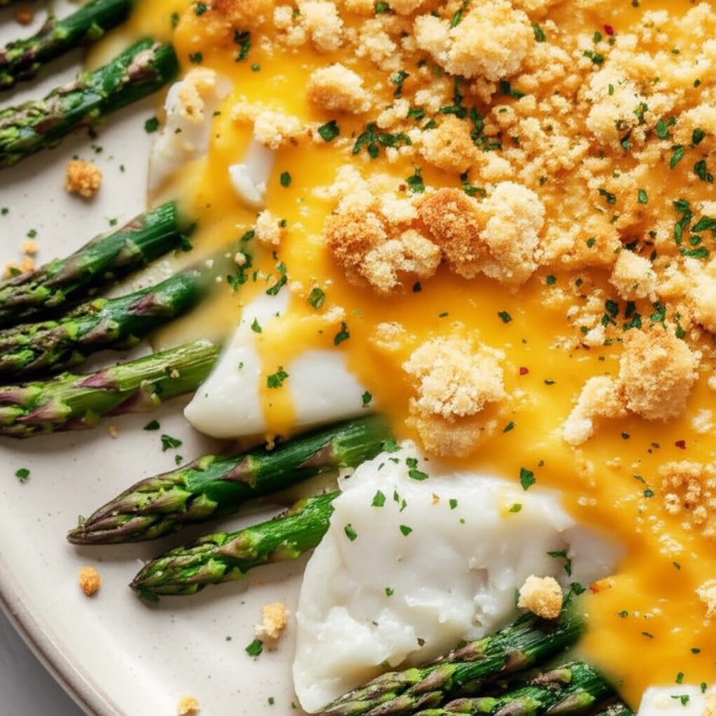 Asparagus Fish Bake image