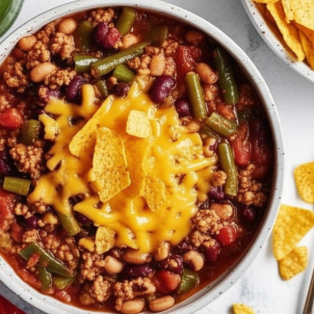 15 Minute Beef And Bean Chili Skillet image