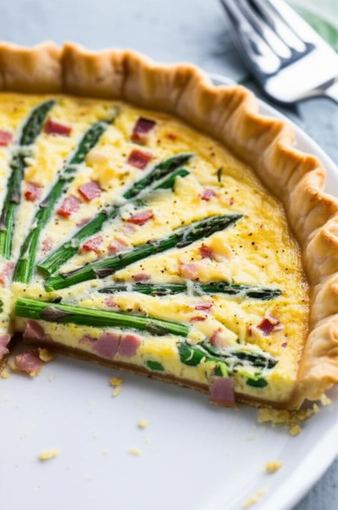 Asparagus Ham Quiche image