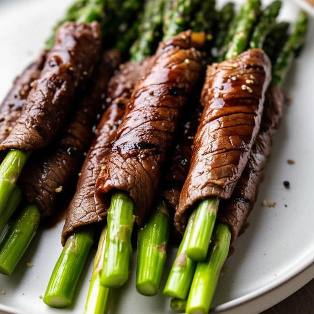 Asparagus Negimaki Japanese Beef Rolls image