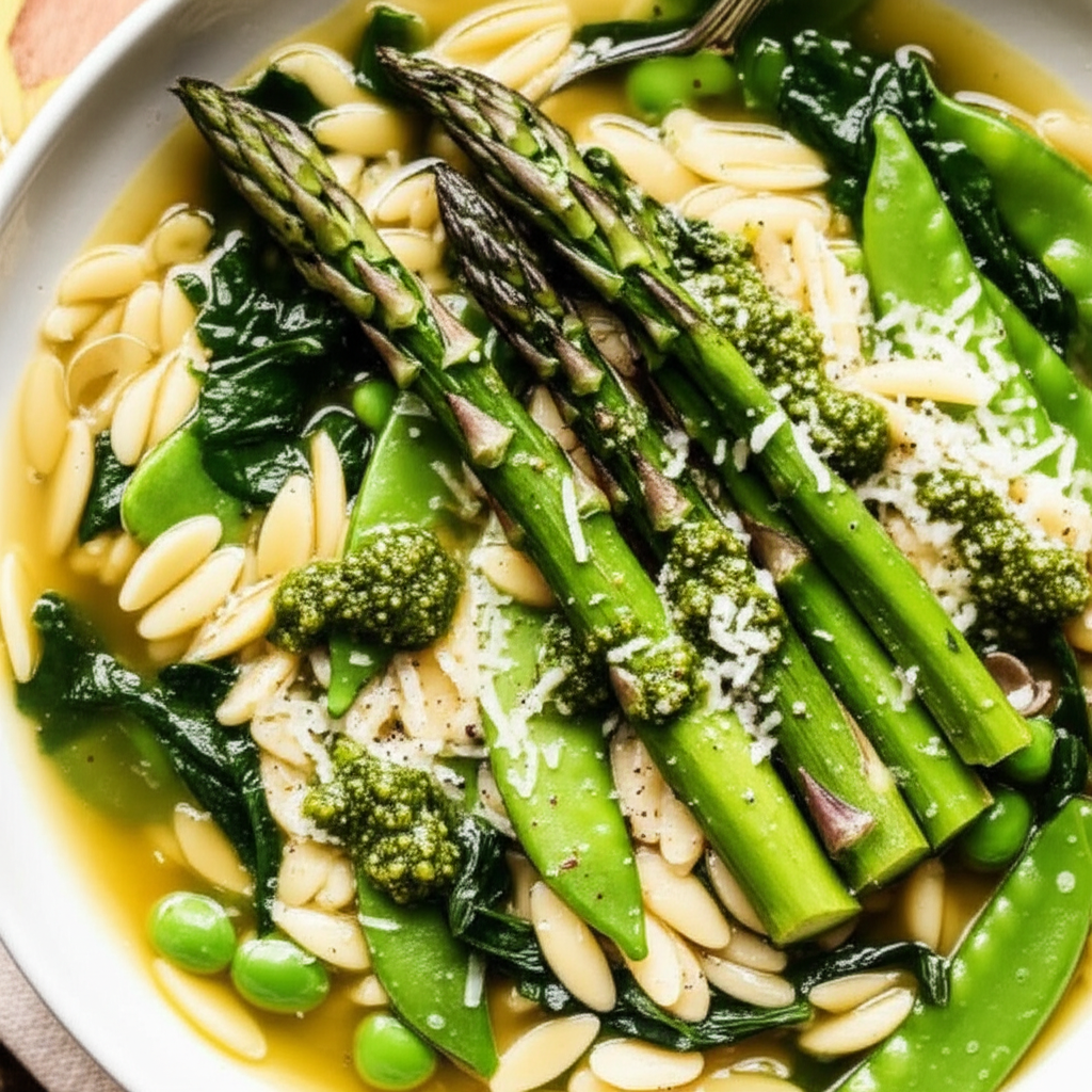 Asparagus Orzo Soup image