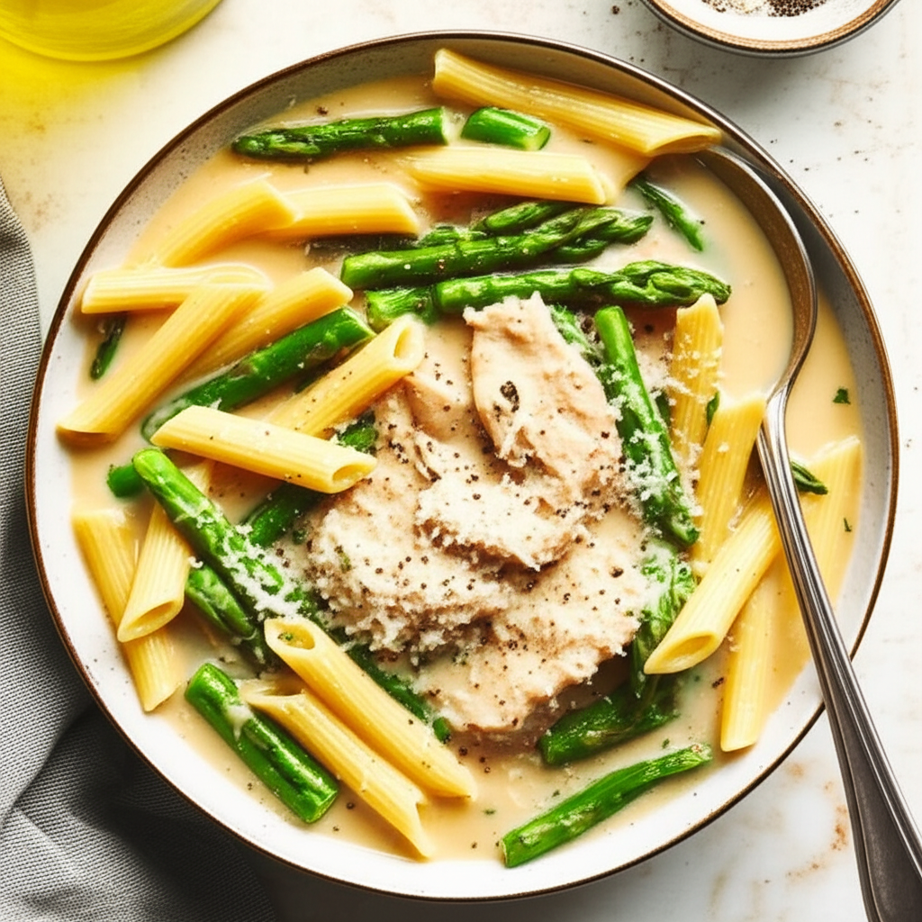 Asparagus Pasta Soup image