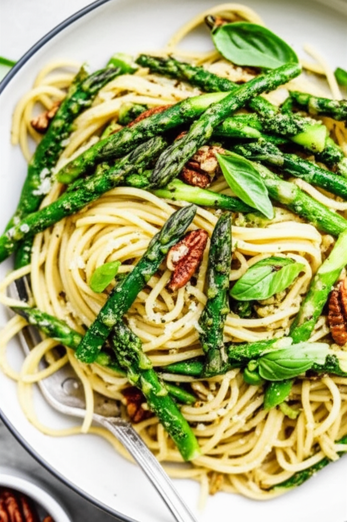 Asparagus Pesto Pasta image