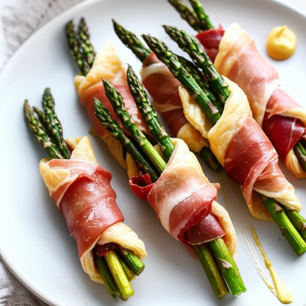 Asparagus Tip Prosciutto Puffs image