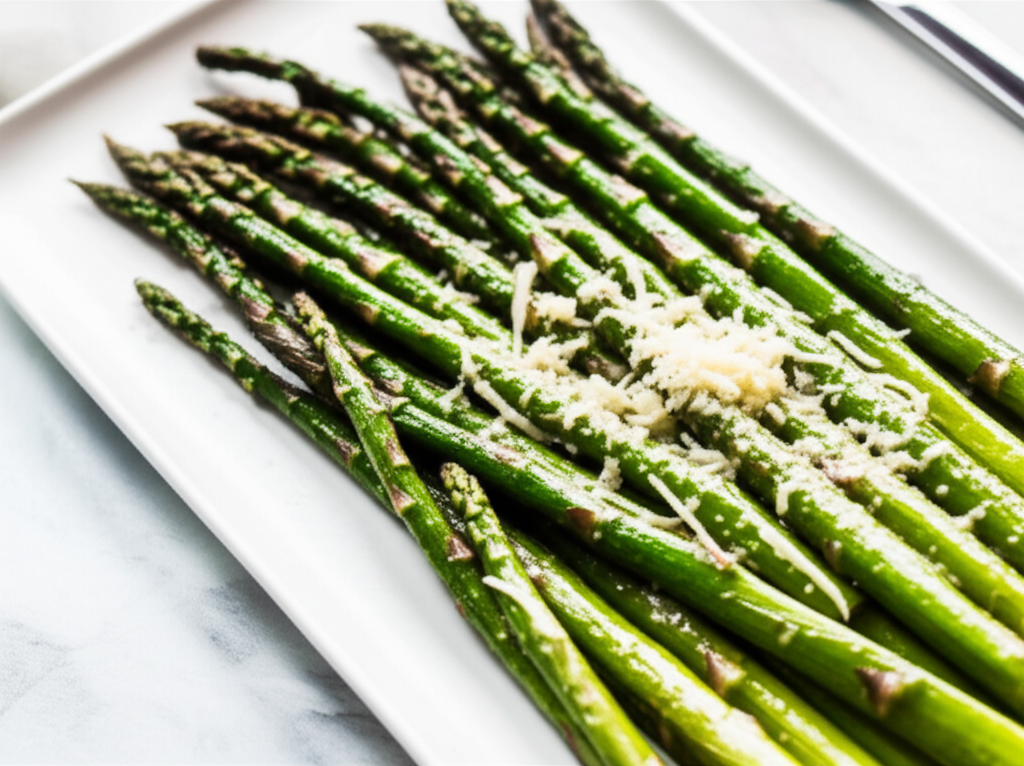 Asparagus With Basil Parmesan Butter image