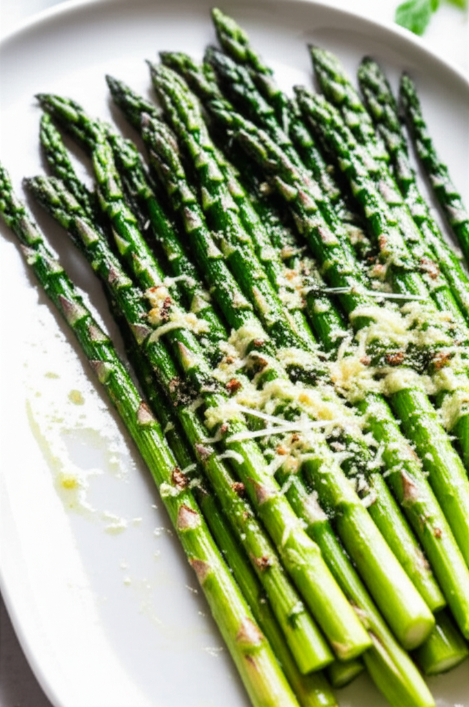 Asparagus With Basil Parmesan Butter image