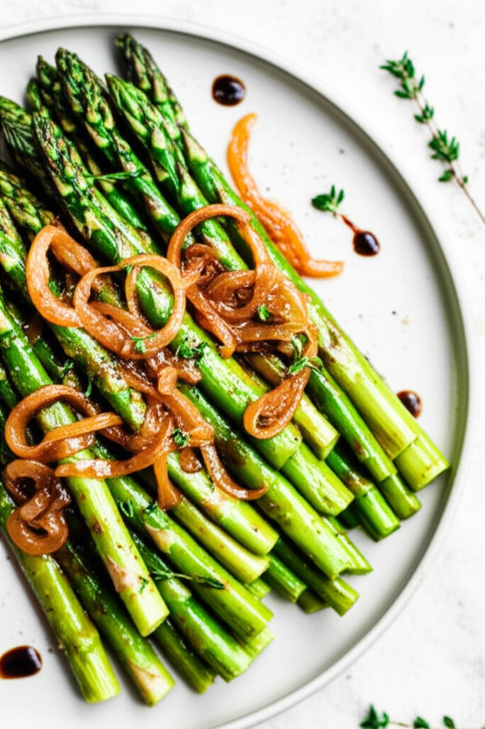 Asparagus With Caramelized Onions image