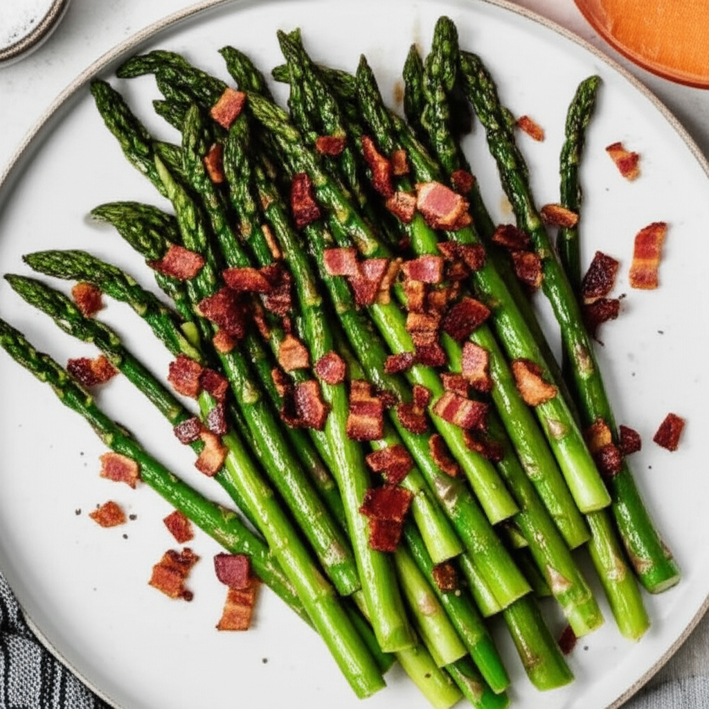 Asparagus With Caramelized Onions Bacon image