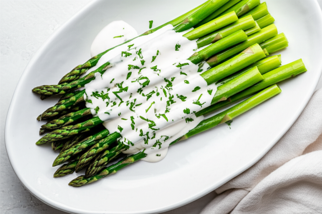 Asparagus With Creamy Sesame Dressing image