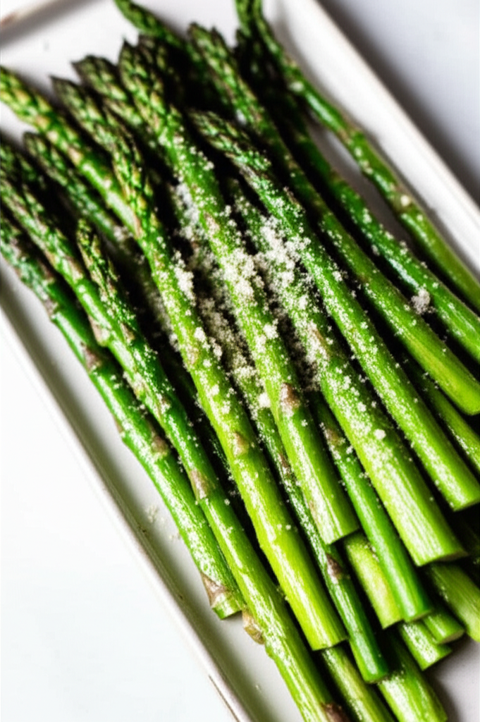 Asparagus With Garlic Butter And Parmesan Cheese image