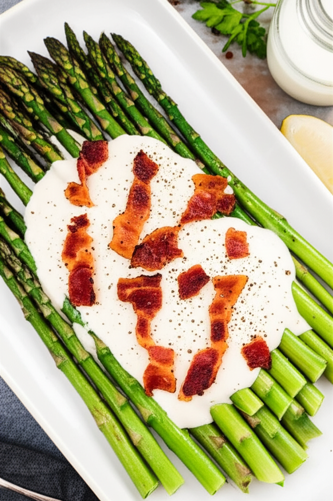 Asparagus With Goat Cheese Sauce image
