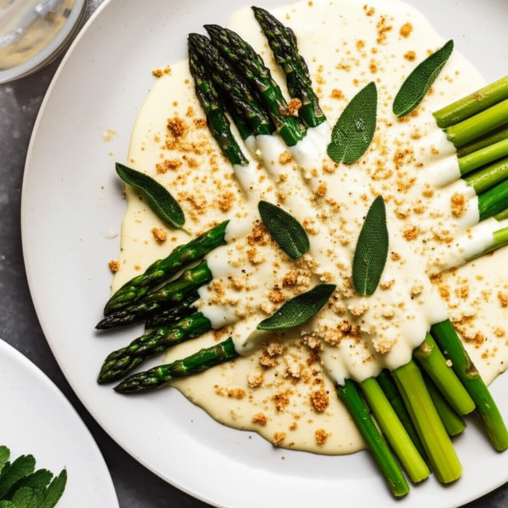 Asparagus With Gorgonzola Sauce image