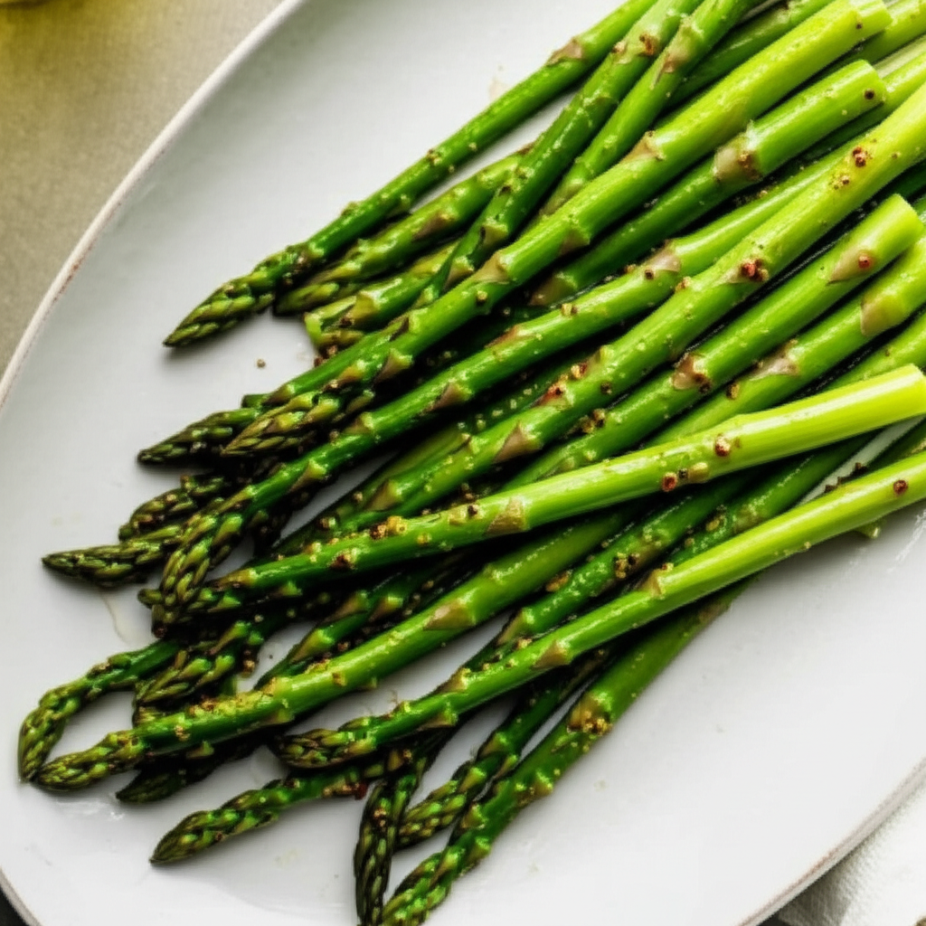 Asparagus With Grainy Mustard Dressing image