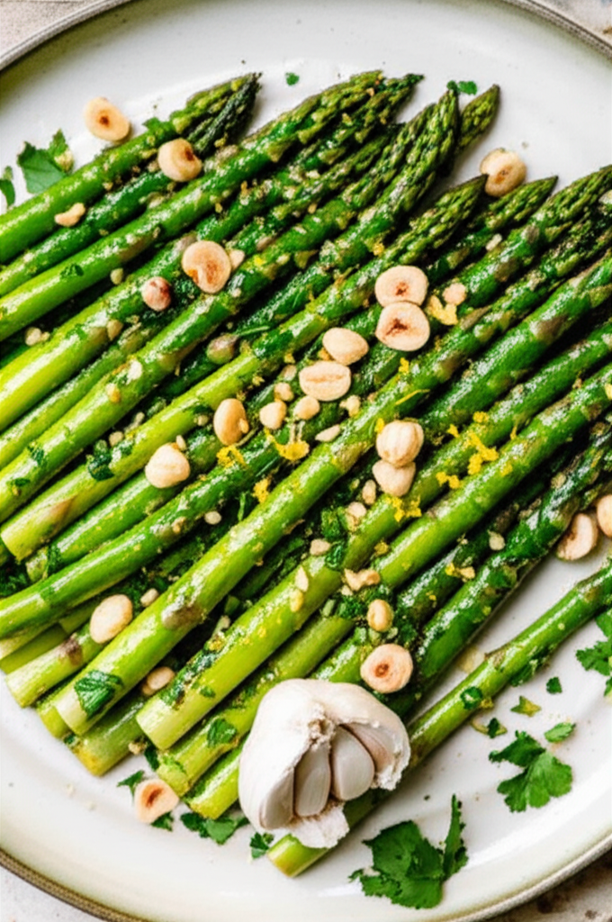 Asparagus With Hazelnut Gremolata image
