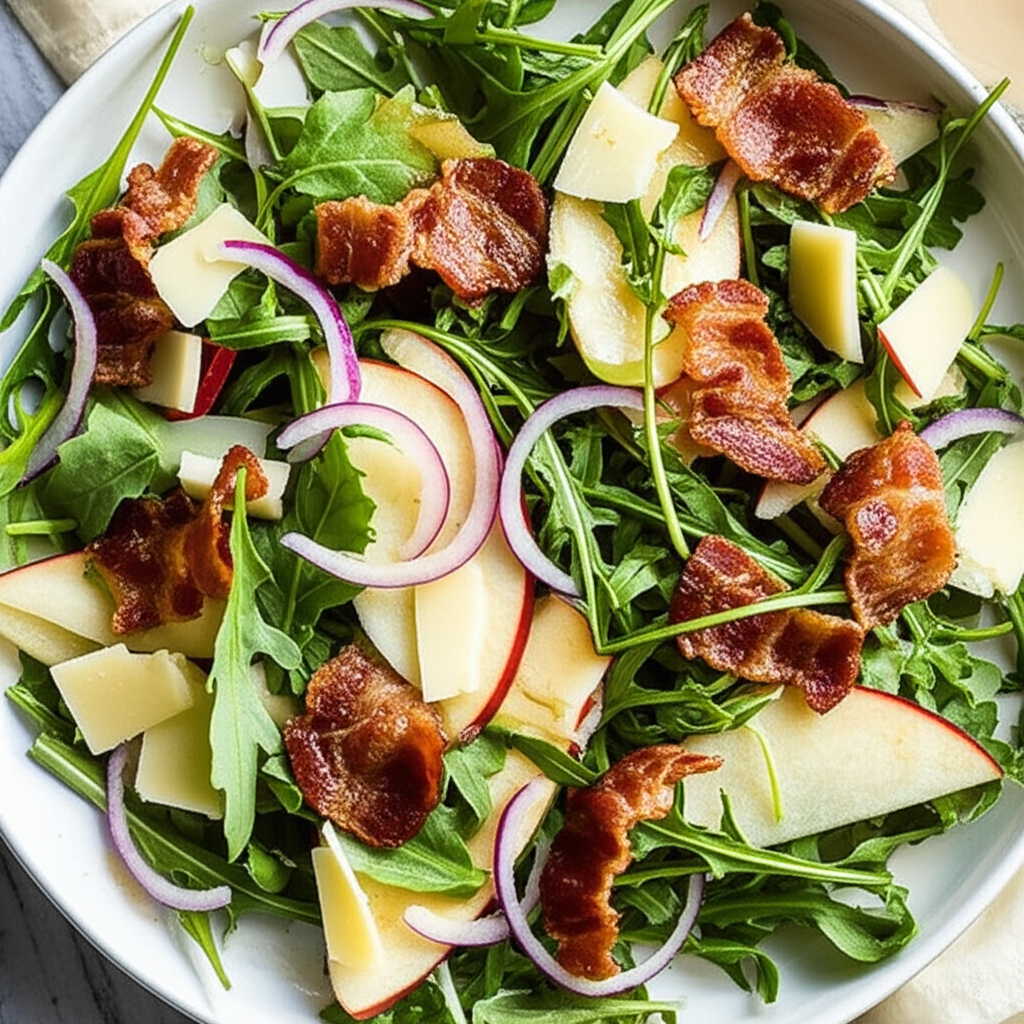 1789 Apple Arugula Salad With Aged Gouda And Crisped Pancetta image