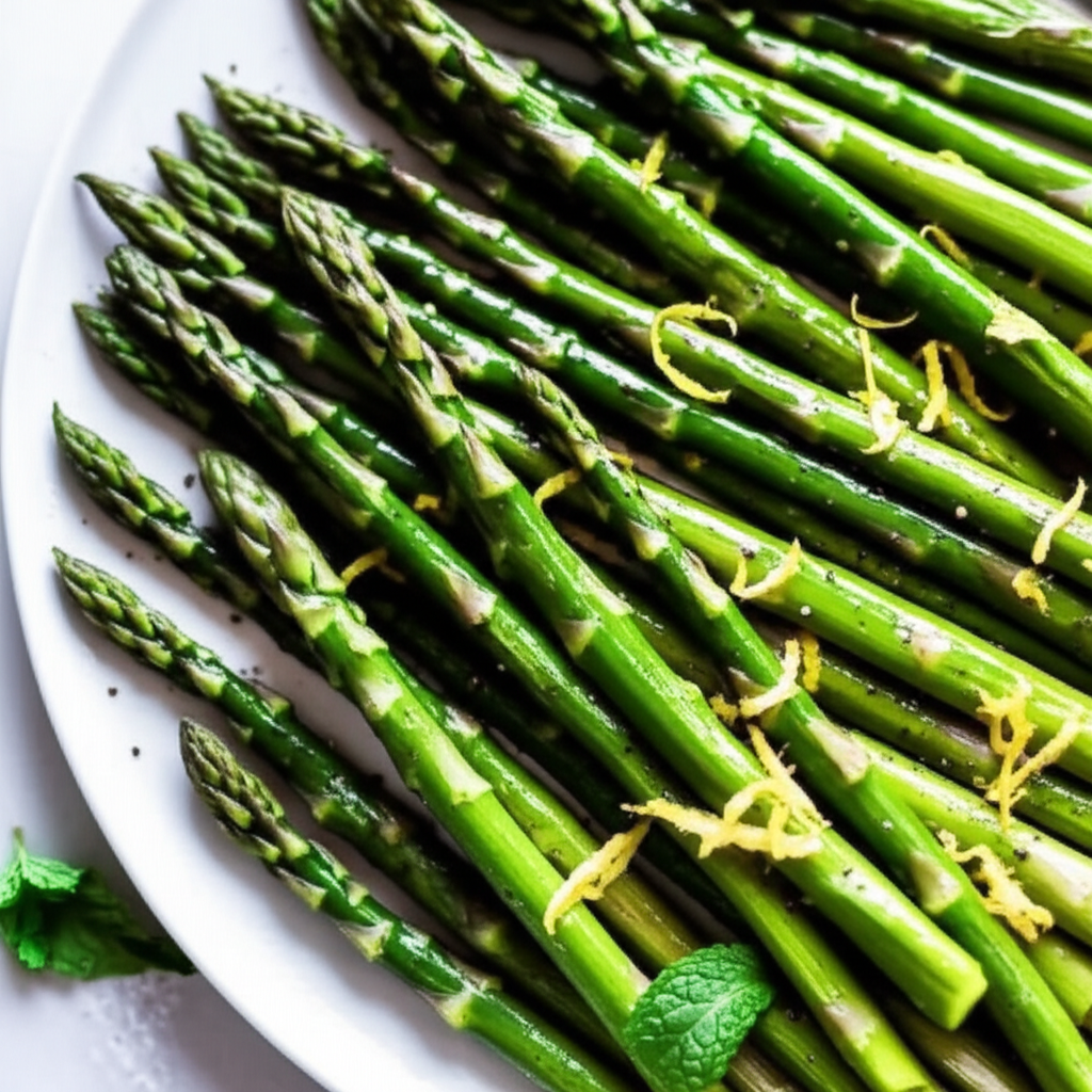 Asparagus With Lemon And Mint image
