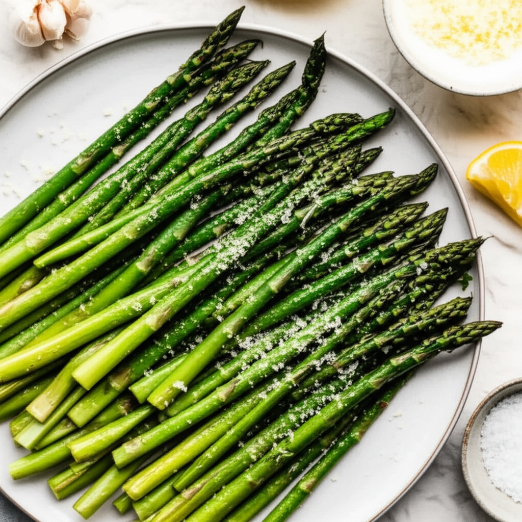 Asparagus With Lemon And Parmesan Butter image