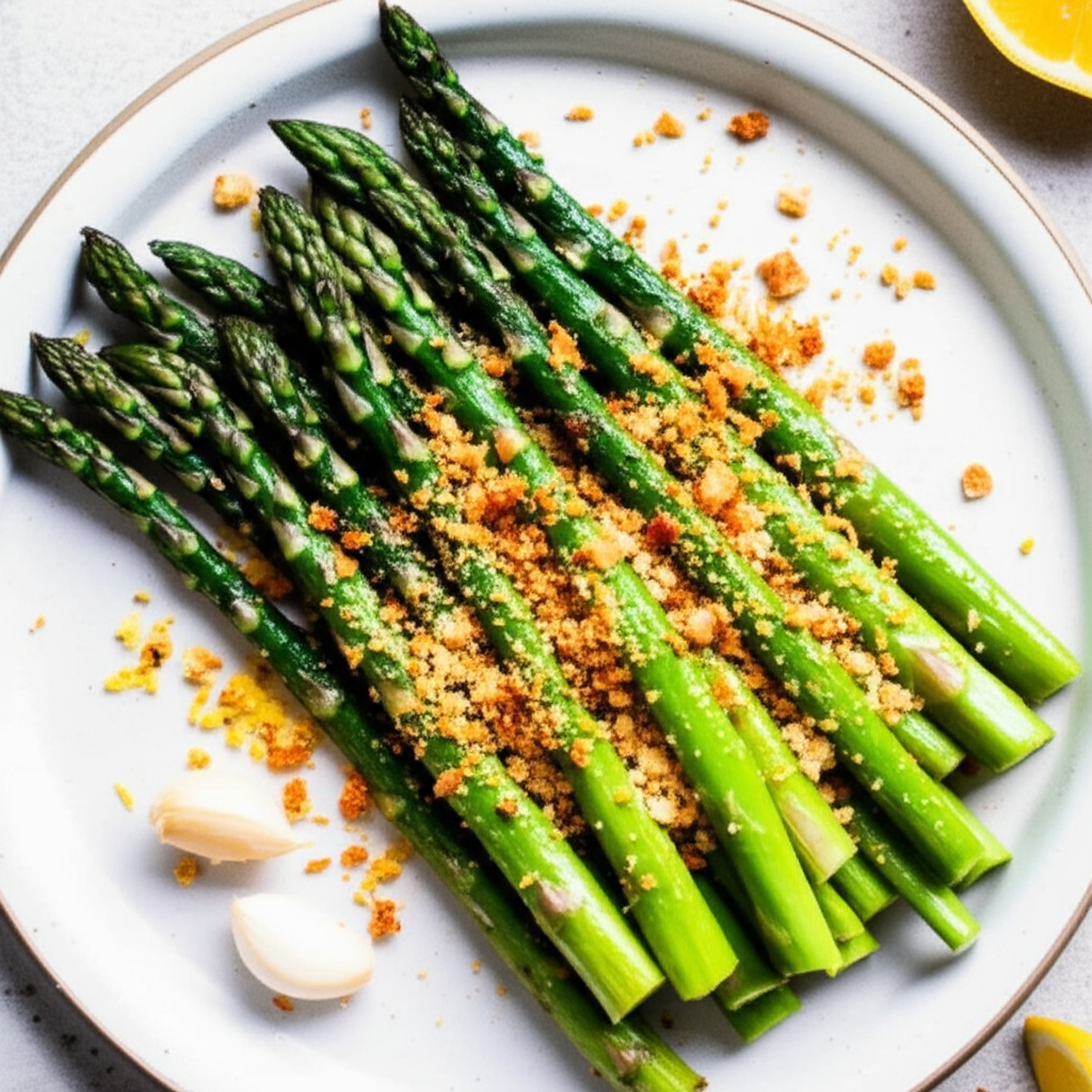 Asparagus With Lemon Butter Crumbs image