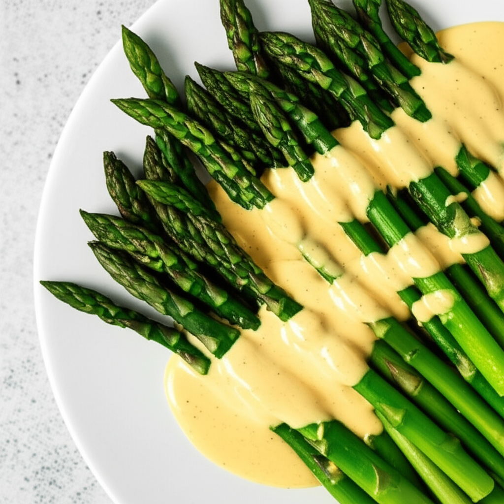 Asparagus With No Cook Creamy Mustard Sauce image